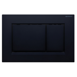 GEBERIT Sigma 30 Matte Black Rectangular Button Flush Plate